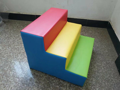 Software Stairs Children Ball Pool Step Ladder Naughty Castle Stairway Soft Bag Two Steps Three-step Trampoline Trampoline Stairs.