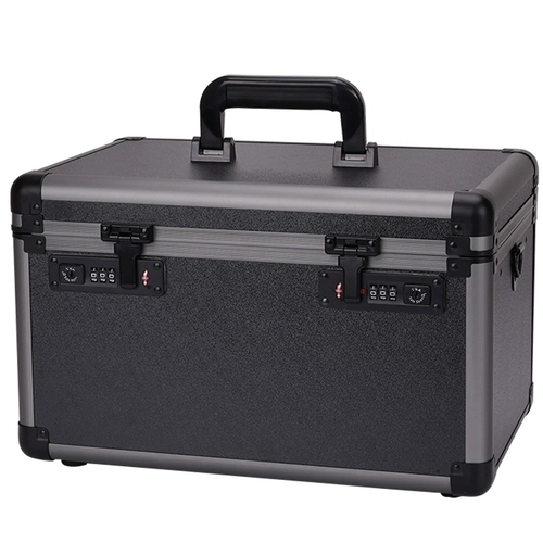 Портативный металлический ящик для хранения для документов, коробка, алюминиевый сплав