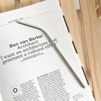 Серебряная изогнутая трубка, 215mm