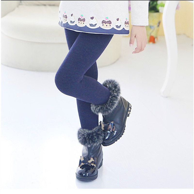 Girls' warm pants plus velvet thickening winter wear children's sanitary pants female middle-aged children's autumn and winter girls tight underwear