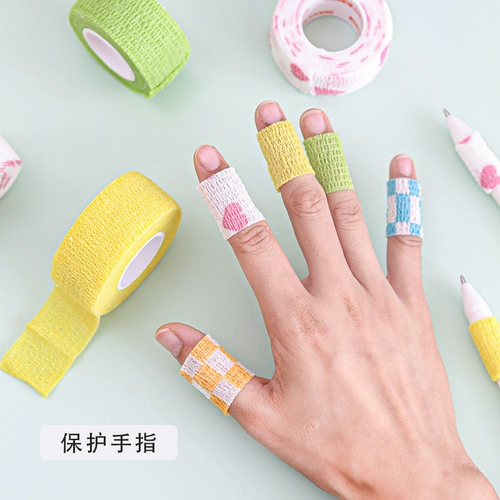 Защита пальцев для школьников для письма, эластичная повязка, милый крем для рук, обучающая лента