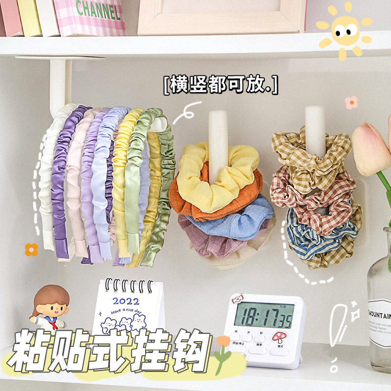 Sticky hook strong viscose dormitory wall hair ring free punching storage wall hook hook artifact simple wind net red