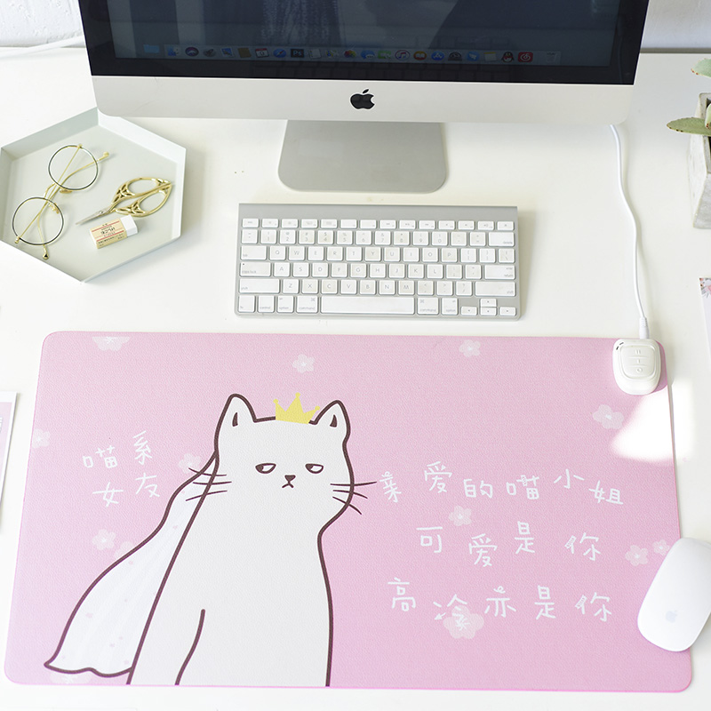 Korea Cute Cartoon Hand Warmer Mouse Pad Heating Oversized