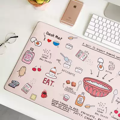 Cute oversized mouse pad female waterproof dirt-resistant office computer dormitory student desktop writing desk pad
