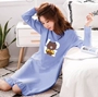 Áo ngủ mùa xuân và mùa thu cho phụ nữ mặc nhà phục vụ váy dài tay phụ nữ mang thai modal pyjama làm mới cotton lỏng váy ngủ đẹp