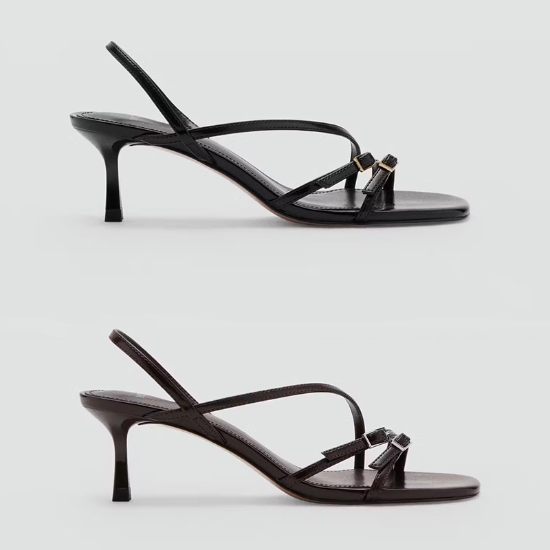 Mango Sandals for Women Open-Toe 2026 Summer New Women's Shoes French Stiletto Heels Stunning Elegant Square Toe High Heels for Women Mango Sandals for Women Open-Toe 2026 Summer New Women's Shoes French Stiletto Heels Stunning Elegant Square Toe High Heels for Women