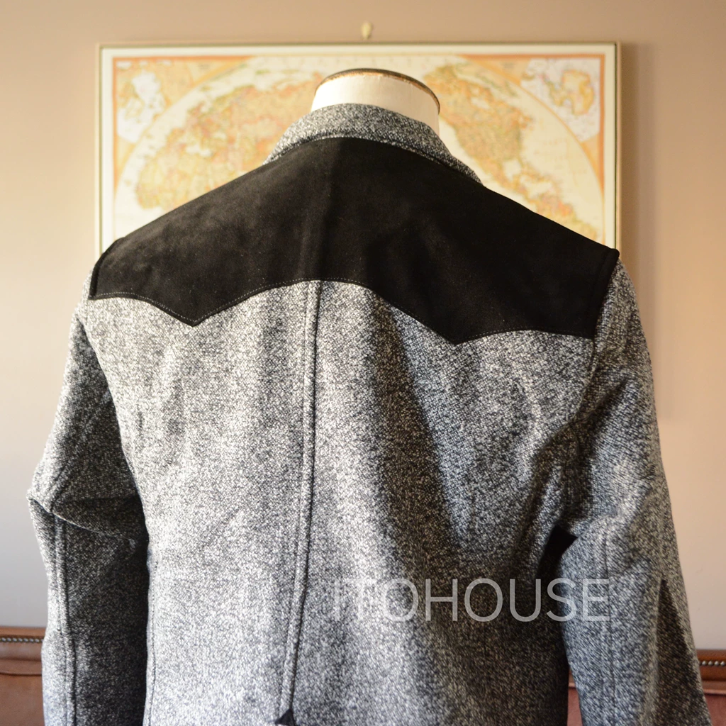 Произведено ITOHOUSE DUTTON SUIT Snowflake Tweed paired reverse fleece western suit