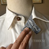  ITOHOUSE produced GOLD RUSH white fishbone pattern high density cotton tooling shirt