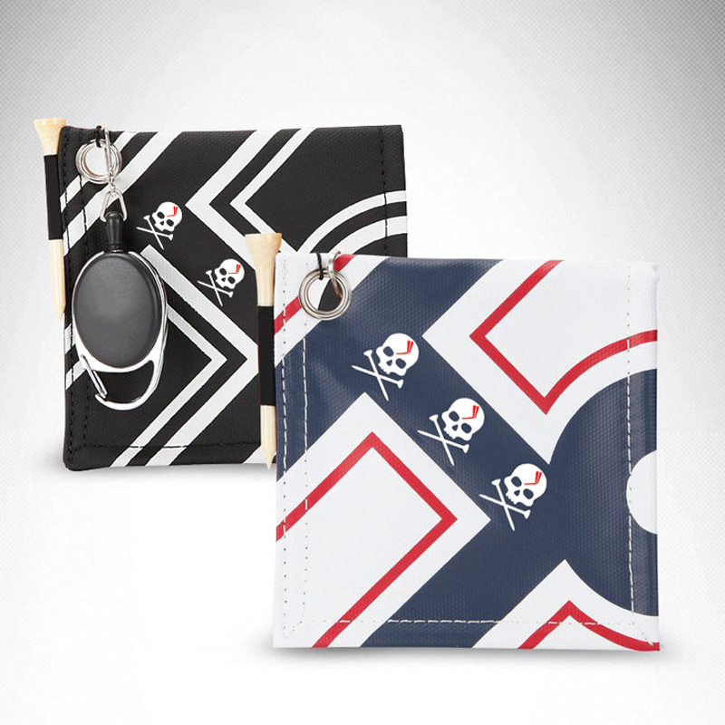 2021 Korean version of golf ball easy to pull up ring wipe cloth super fiber GOLF ball lever clean cloth Skull skull fashion new