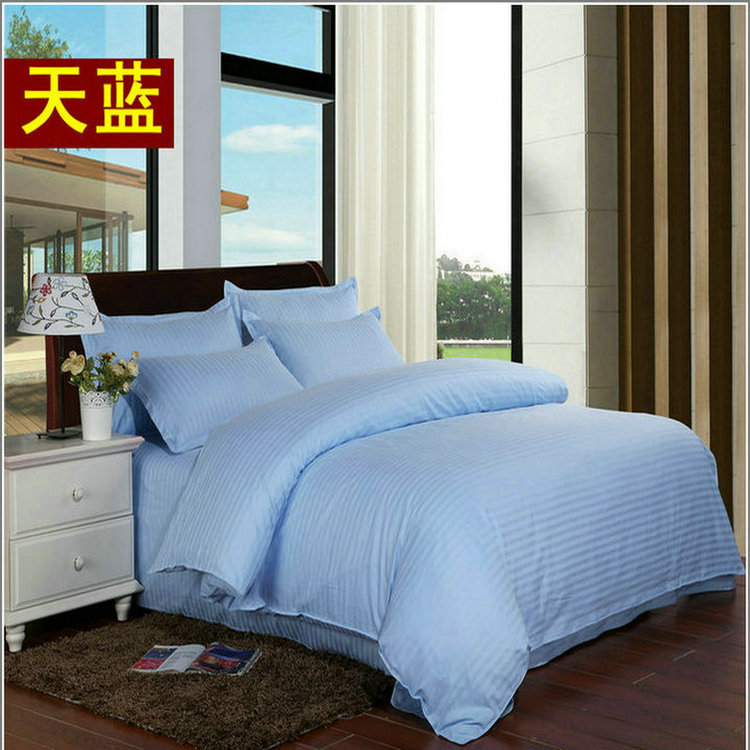 Bông bốn mảnh trắng ba mảnh quilt cover sheets giường 笠 kit bông vải khách sạn bộ đồ giường khách sạn