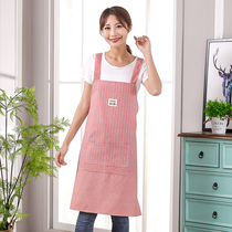 Pure cotton apron old rough cloth princess kitchen home clothes cute pastoral adult men and women around the waist Korean version of fashion