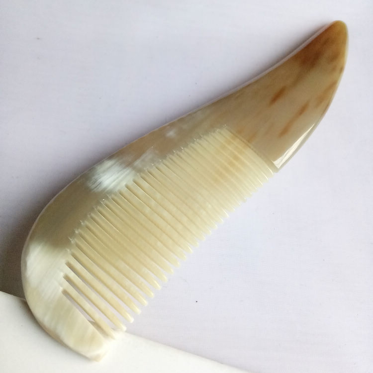 Famous hornsmith white water horn comb beautiful tail large comb massage comb anti-removal straight hair comb anti-static