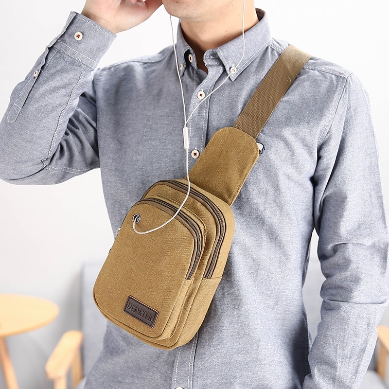 Man Bag Sails Buns Bag Men's Chest Bag Inclined Satchel Bags Oxford Cloth Casual Bag New Single Shoulder Bag Slanted Satchel Bag