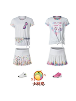 Foreign lucky in love new fashion tennis clothing and tennis skirt for children and girls
