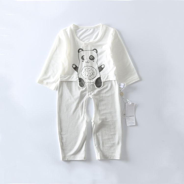 Thân thiện với trái tim Babe nam giới và phụ nữ bé bông siêu mỏng mở tập jumpsuit trẻ sơ sinh dài tay mở tập tin haber 59-80 mét