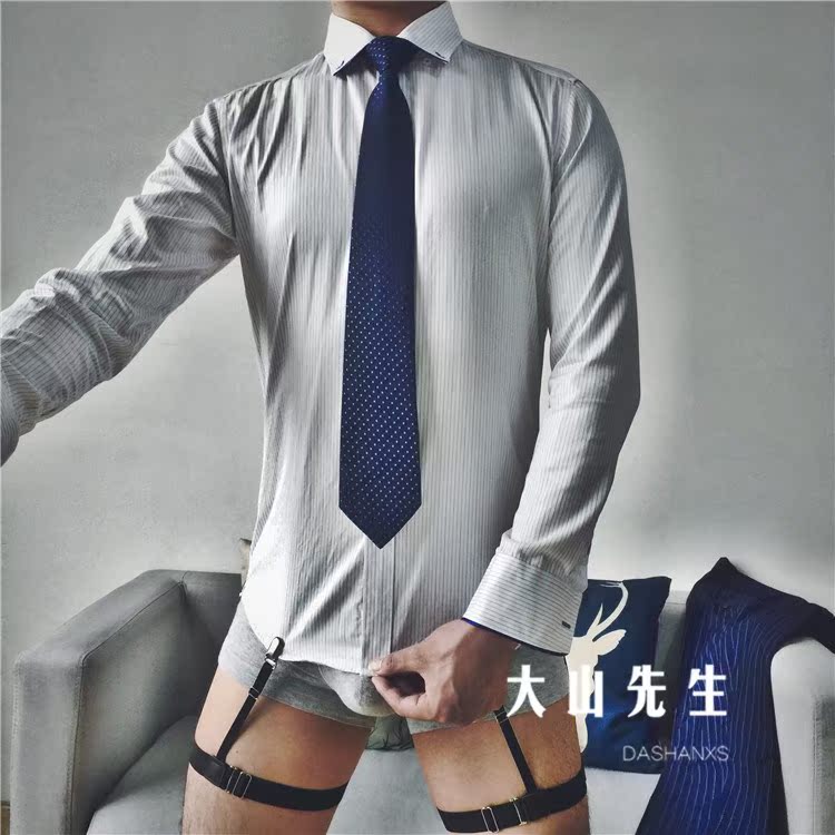 New unisex đầm trắng cổ áo phù hợp với áo sơ mi áo chống nhăn chống trượt áo sơ mi gợi cảm dây nịt bít tất phối ren nơ màu trắng