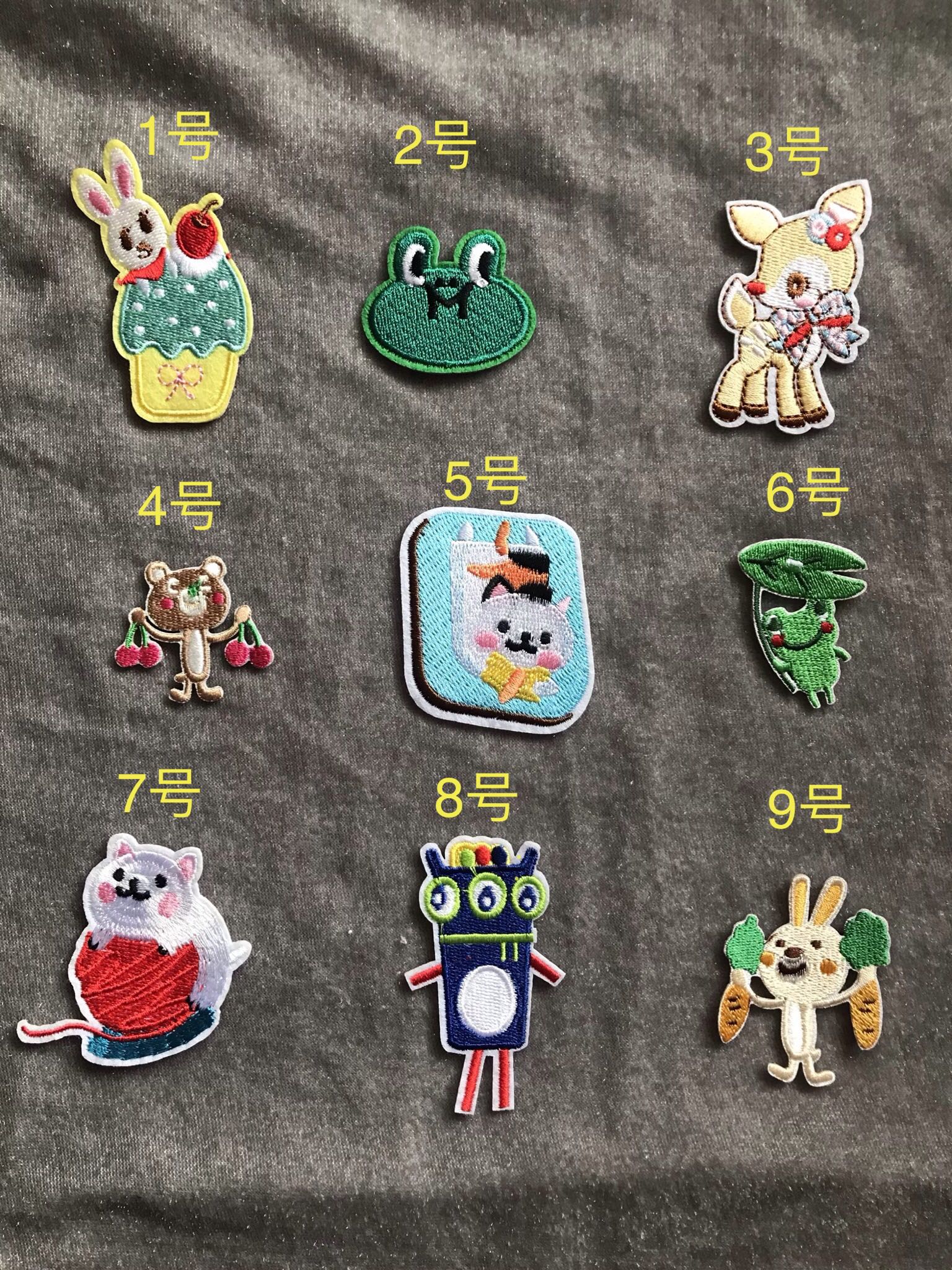 Exported to Japan, cloth stickers, hole stickers, collections, rabbits, frogs, deer Bambi, etc.