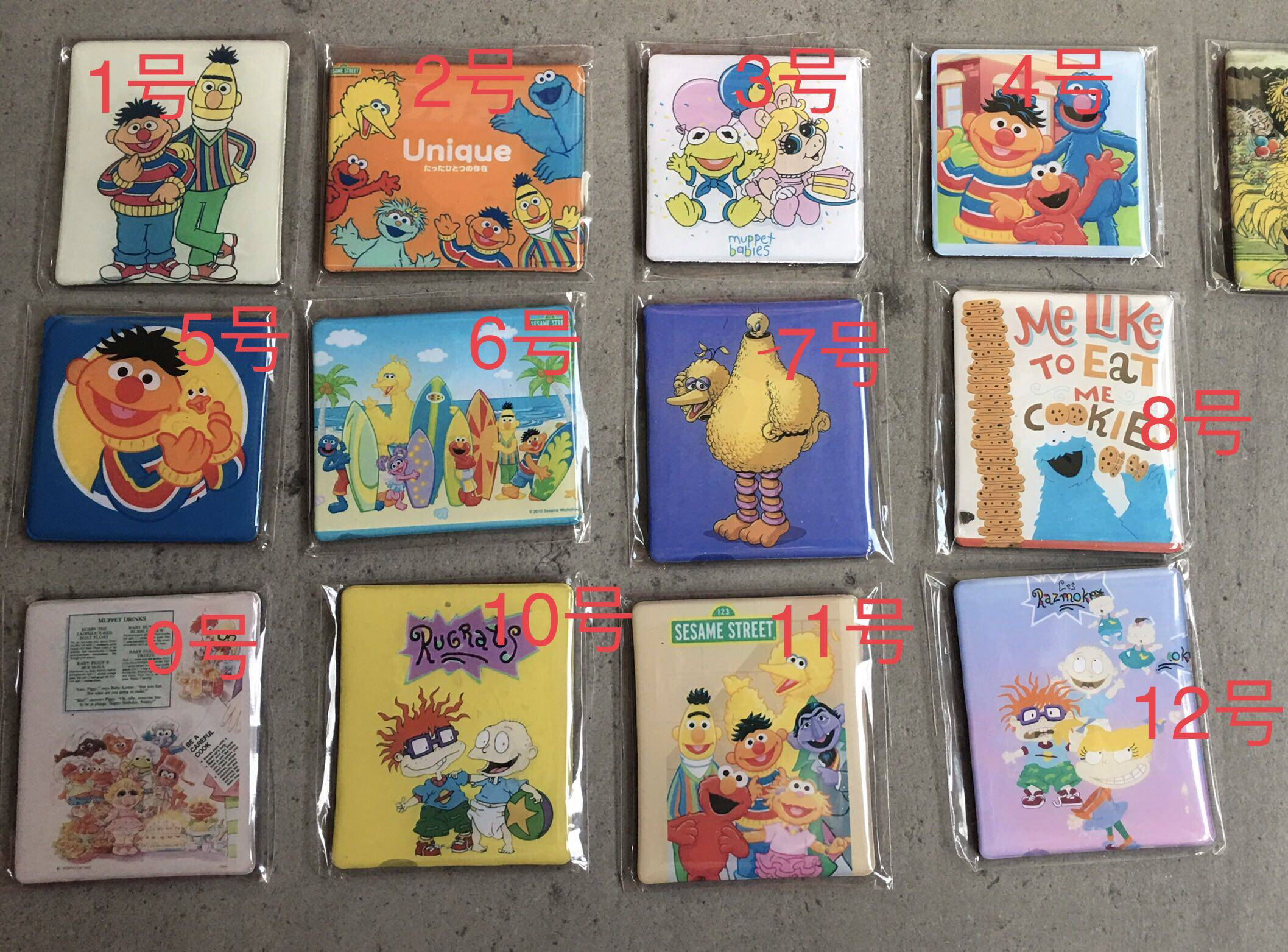 Export and Foreign Trade Sesame Street Super Large Magnetic Fridge Magnets