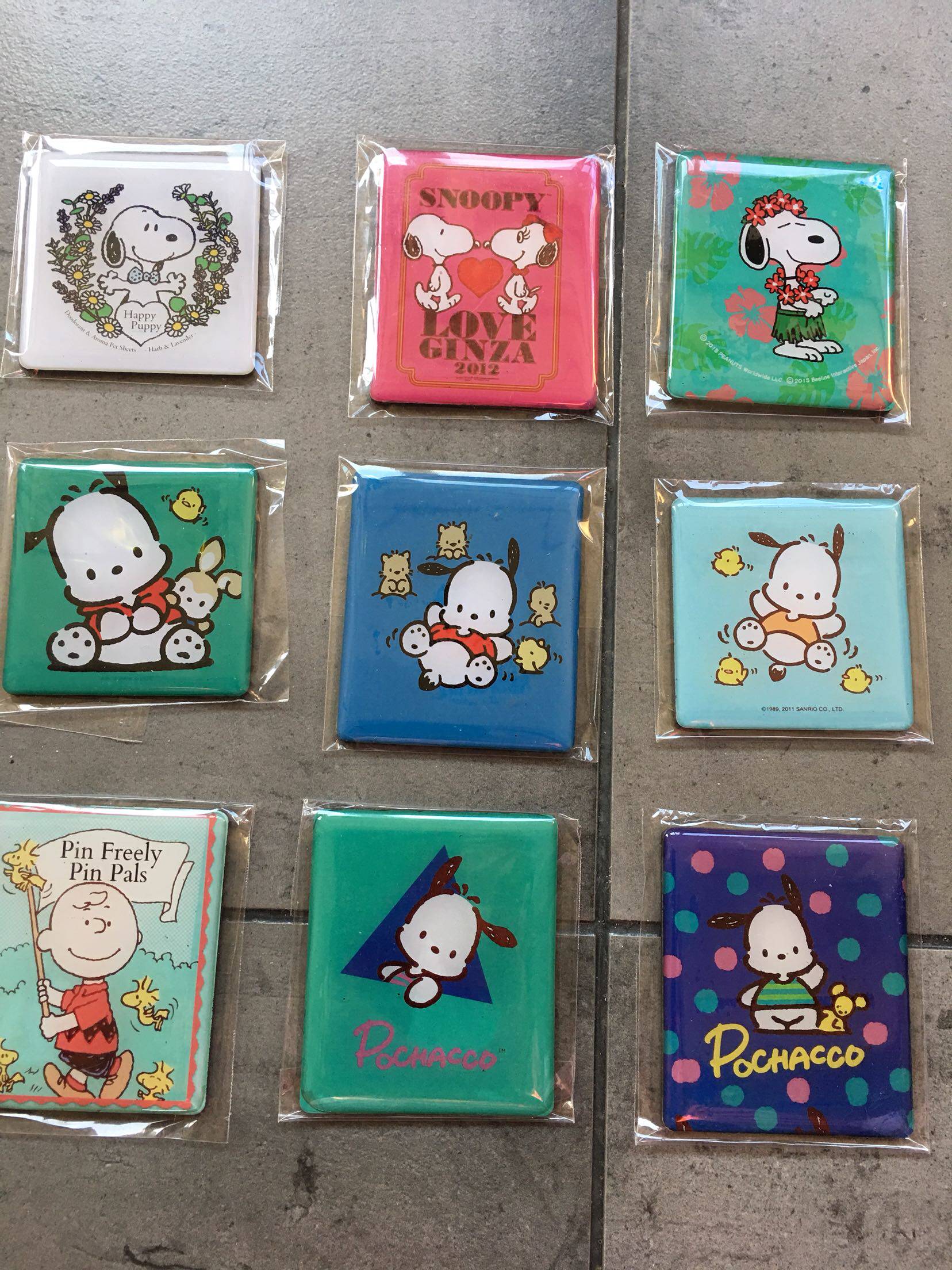 Export day single pochacco pc dog Pacha dog Snoopy snoopy oversized magnetic refrigerator magnet