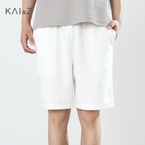 Shorts mens summer 2021 New loose trend sports casual thin five-point pants Korean straight knitted pants