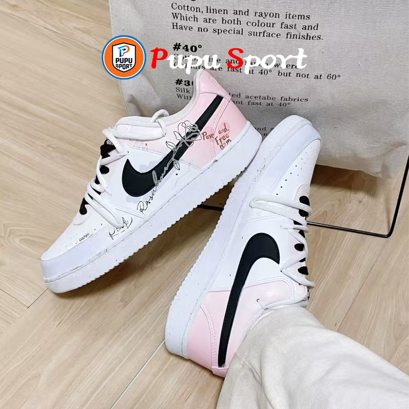 Custom Sneakers Nike Court Vision Diana Rose Gradient Deconstructed Low-Top Unisex Sneakers