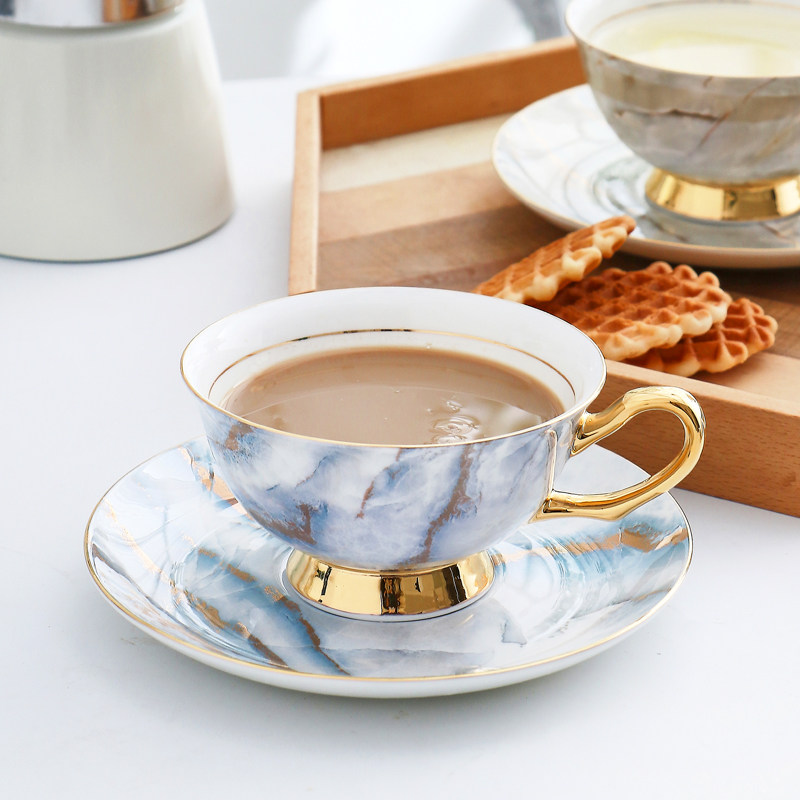 Bone Porcelain Coffee Cup Disc Nordic Ins Wind Ceramic Upscale Lavish Lavish Lovers Coffee Cup With Gift Box Kit Assembly