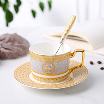 European high-grade export bone china coffee cup ceramic cup ceramic cup English coffee cup saucer set Afternoon Tea Cup spoon