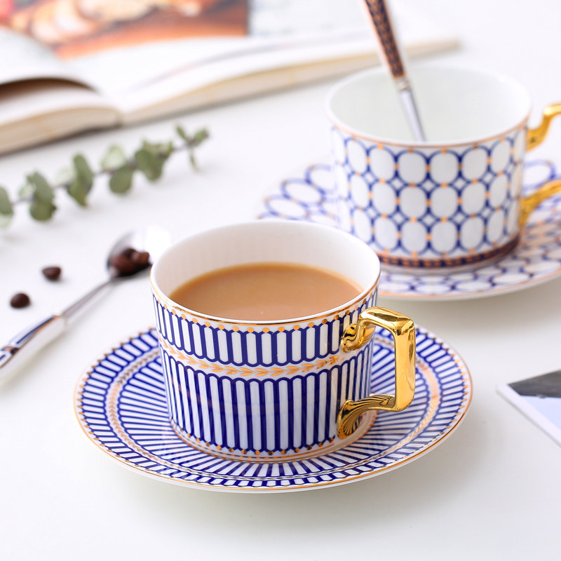 Eurostyle lavish ceramic coffee cup disc creative Inform coffee cup disc suit afternoon tea cup red tea cup delivered spoon-Taobao