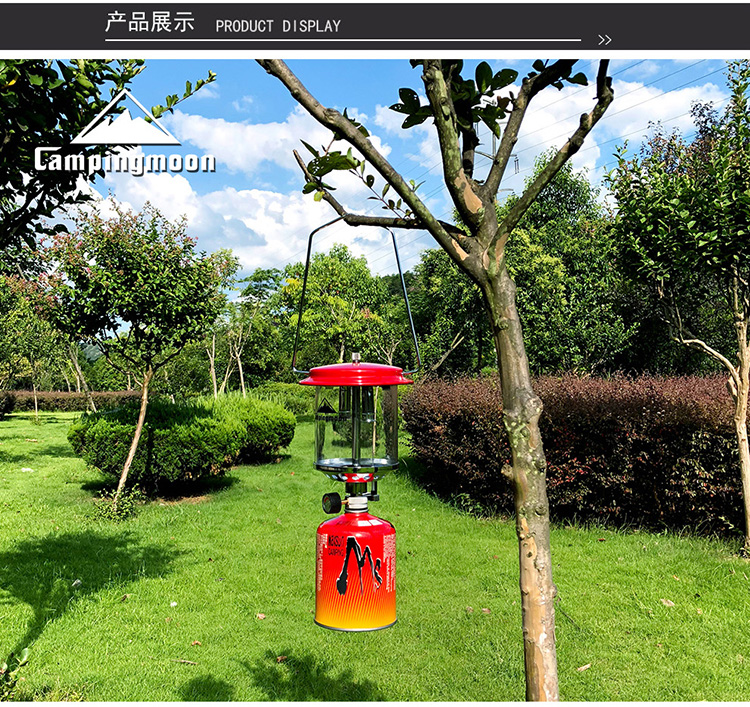 CAMPINGMOON Ngoài trời Red Hood Hood Đôi đầu Gas Đèn cắm trại Chiếu sáng Lều Ánh sáng Chiếu sáng ngoài trời Chiếu sáng đèn pin siêu sáng xiaomi