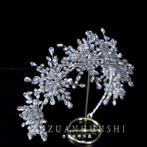Golden Diamond Bride Headwear 2021 New Products Hot Selling Rhinestone Hair Accessories Japanese and Korean Hairband Handmade Wedding Dress Accessories Women