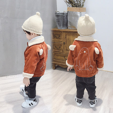 宝宝外套男1一3岁婴儿2加绒4洋气儿童加厚上