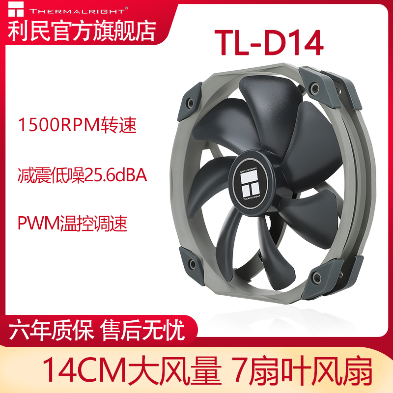 Limob thermalright TL-D14 140mm Host shell Cooling fan Speed 1500 PWM temperature-controlled