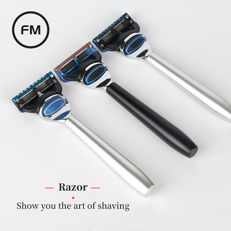 High - end German men manually scraped 5 knife - shaved knife on old - fashioned blade metal razor