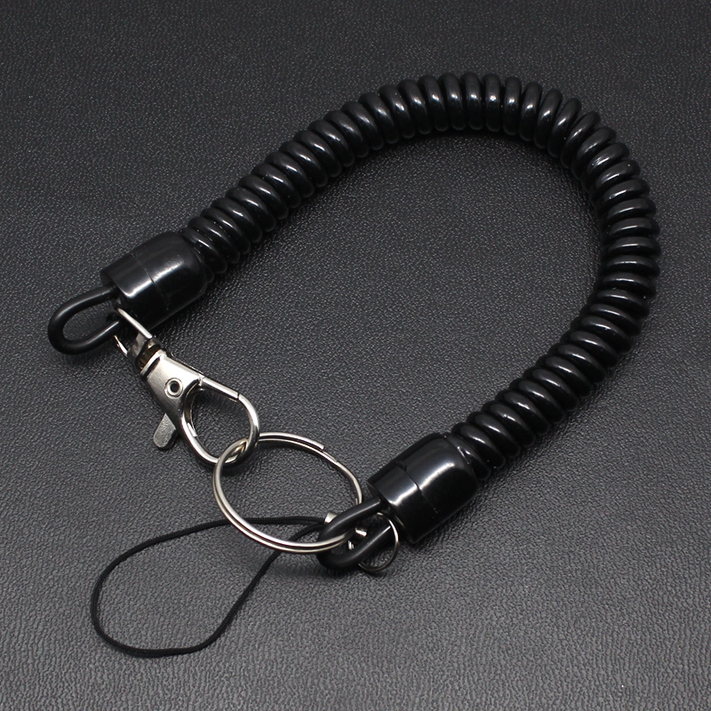 Spring Rope Keychain for Home Use, Mobile Phone Spring Lanyard, Anti-Lost Keychain for the Elderly, Retractable Key Ring Pendant