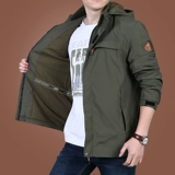 Мужская демисезонная куртка, осенняя толстовка с капюшоном для отдыха, для мужчины среднего возраста