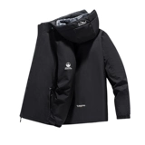 Мужская длинная утепленная куртка с капюшоном, ветрозащитный удерживающий тепло пуховик для отдыха, средней длины, для среднего возраста, оверсайз