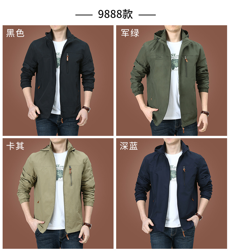 Áo khoác nam mùa xuân 2019 mới áo khoác nam mùa thu mùa xuân và mùa thu phí bình thường trên phần quần áo xu hướng mỏng - Cao bồi quần jean nam ống rộng