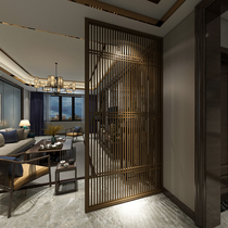 Modern simple Chinese screen partition Living Room restaurant hotel fashion small apartment solid wood fence entrance screen