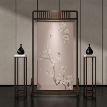 Modern Chinese solid wood screen partition living room study Hotel Japanese Tea Room mobile porch decorative partition seat screen
