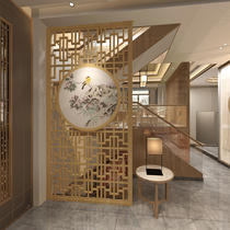 Chinese Style Screen Partition Living Room Hotel Bookroom Entrance Solid Wood Vintage Decoration Xuanguan Fence Hollowed-out Custom Seat Screen