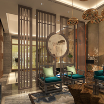Chinese screen partition wall bedroom entrance modern living room hotel dining room fence ceiling screen customization