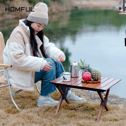 HOMFUL Дорожное складное портативное металлическое сверхлегкое снаряжение для кемпинга, алюминиевый сплав