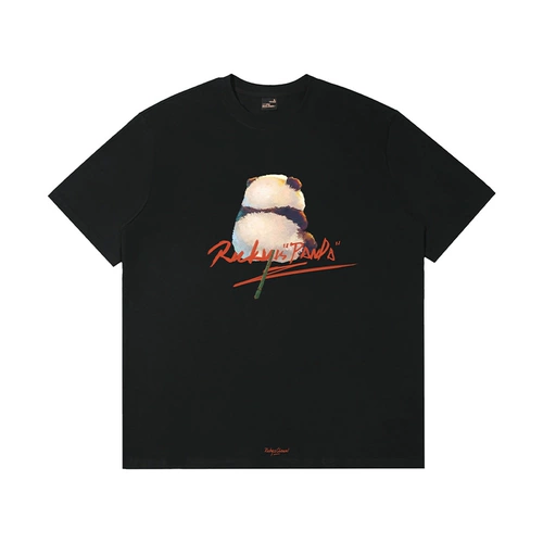 RickyiSclownric Clown Heavy Panda Panda Short -sleeed T -Fork Male Loak Casual Par