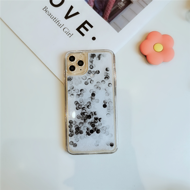 珍珠奶茶流沙殼 情侶殼 iPhone 7/8 4.7吋//plus 5.5吋 珍珠下雪流沙殼 液態殼 防摔 矽膠 軟殼