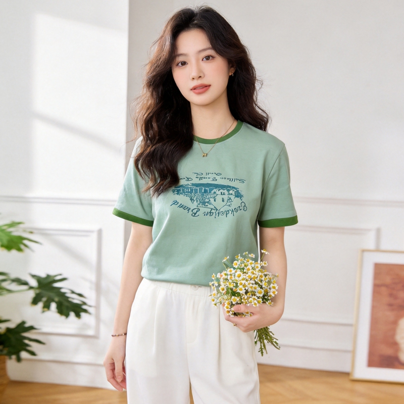 2026 Super Trendy Youthful Stylish Printed Short-Sleeve T-Shirt for Women, New Summer Style, Loose Fit, Versatile, Unique and Beautiful Top