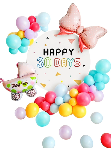 Детское украшение на день рождения интернет-знаменитостей для мальчиков и девочек, годовалое полнолуние ребенка и 100-дневный банкетный фон, материалы для макета сцены на стене