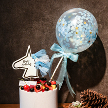 Transparent balloon decoration full moon wine dessert table dress 1 birthday 100 days decoration unicorn cake insert