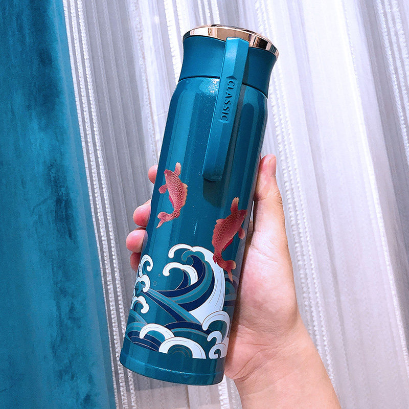 Insulation cup national tide personality Chinese ancient men and female students can carry creative crane filter tea cup