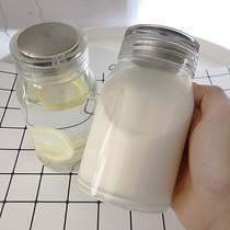 Simple student water cup glass Portable handy cup Transparent tea cup for men and women fresh single-layer glass