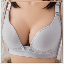 Breast-feeding underwear Womens front open button breast milk bra gathering anti-sagging no steel ring pregnancy postpartum feeding bra bra bra